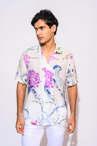Our Bloom Print Half Sleeve Shirt